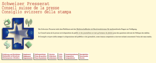 Schweizer Presserat - Conseil suisse de la presse - Consiglio svizzera della stampa